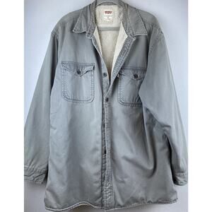 Vintage Levi’s Sz XL Thick Work Coat Fleece Lined Button, Pockets, LS Btn Close
